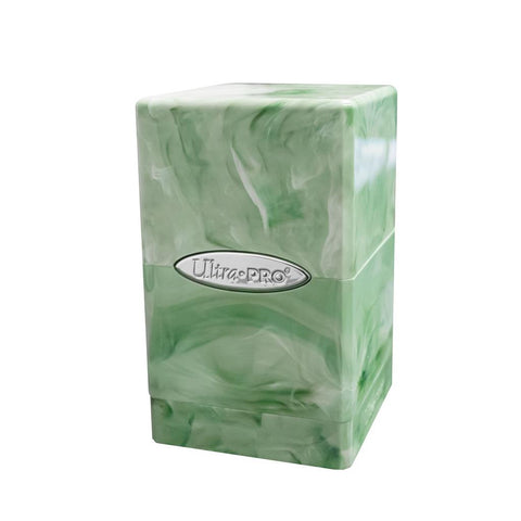 Ultra PRO Marble Satin Tower Deck Box - Lime Green / White