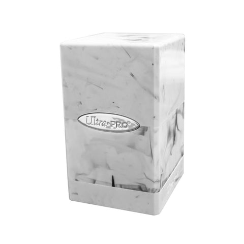 Ultra PRO Marble Satin Tower Deck Box White / Black