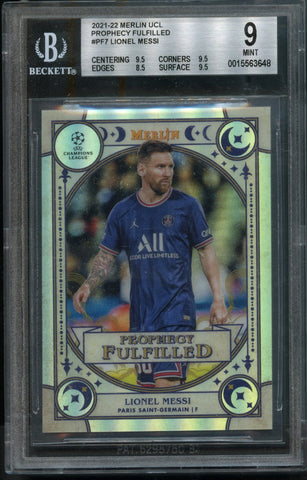Lionel Messi #PF7 BGS 9 [2021-22 Topps Merlin UCL]