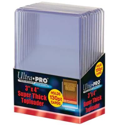 Ultra Pro Super Thick Toploader 3"x4" 130PT (10 Stks)