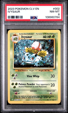 Ivysaur #2 PSA 8 [Pokemon CLV Trading Card Game Classic 2023]