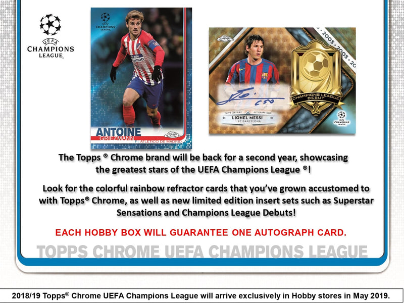 Topps Chrome UEFA Champions League 2018/19 - Hobby Box