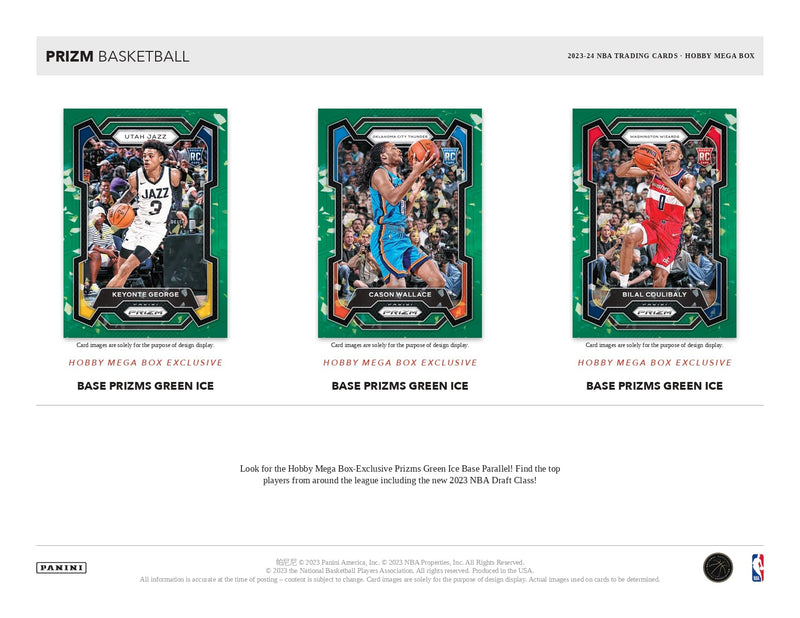 Panini Prizm NBA Basketball 2023/24 - Hobby Mega Box (Green Ice)