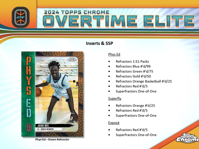 Topps Chrome Overtime Elite Basketball 2023/24 - Hobby Box