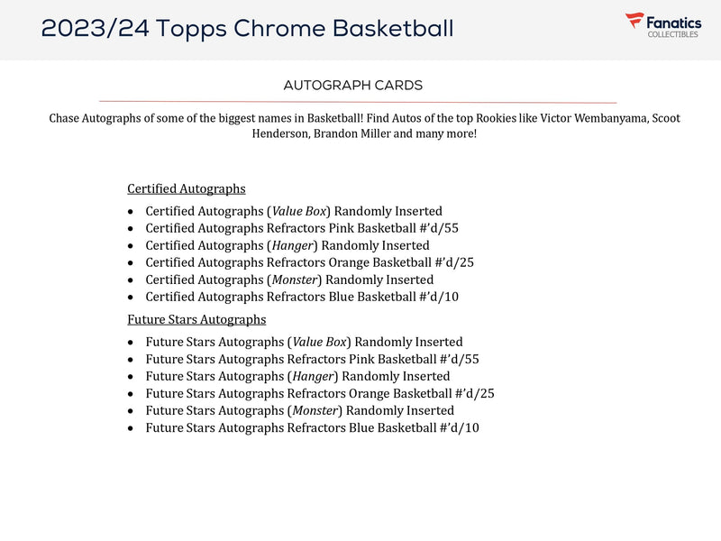 Topps Chrome Basketball 2023/24 - Monster Box