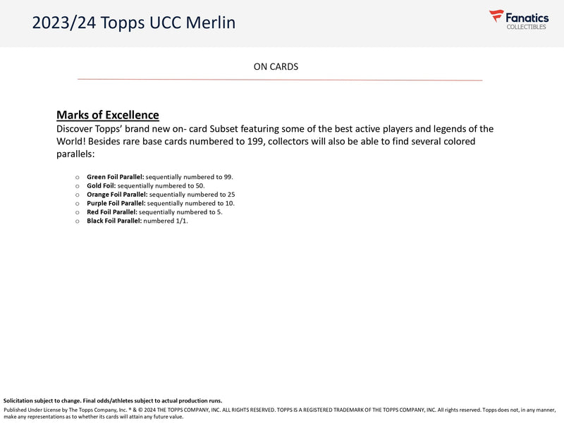 Topps Merlin UEFA Chrome 2023/24 - Value Box