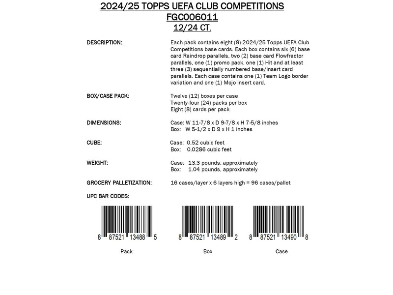 Topps UEFA Club Competitions Flagship 2024/25 - Hobby Box