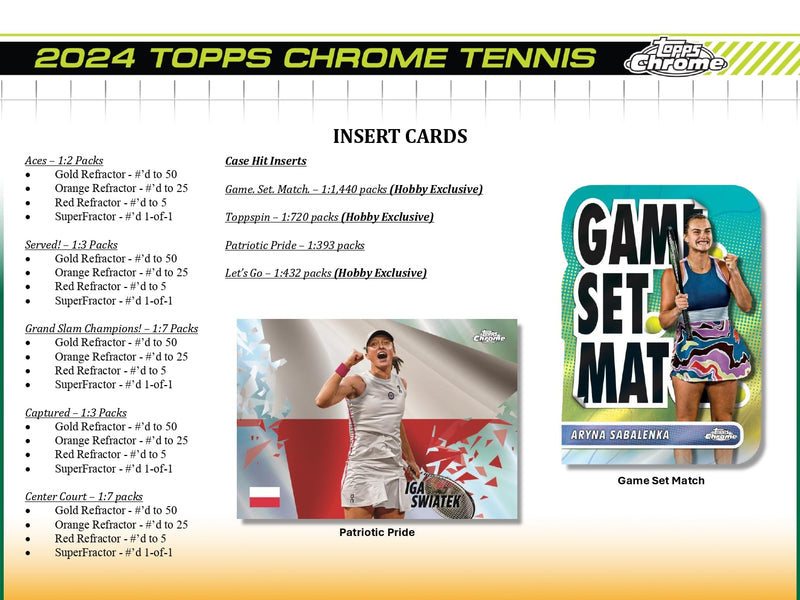 Topps Chrome Tennis 2024 - Hobby Box