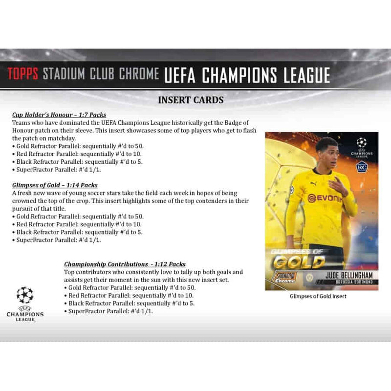 Topps Chrome Stadium Club UEFA CL 2020/21 - Hobby Box