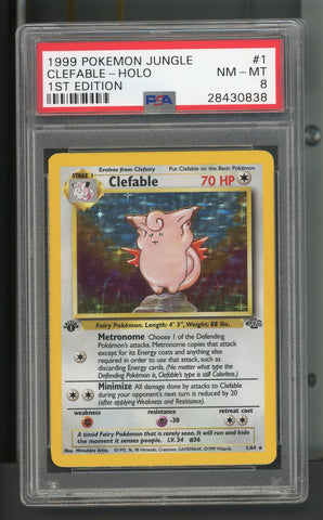 Clefable #1 1st Edition PSA 8 [Jungle]