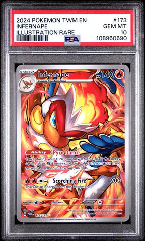 Infernape [Illustration Rare] #173 PSA 10 [Pokemon Twilight Masquerade 2024]