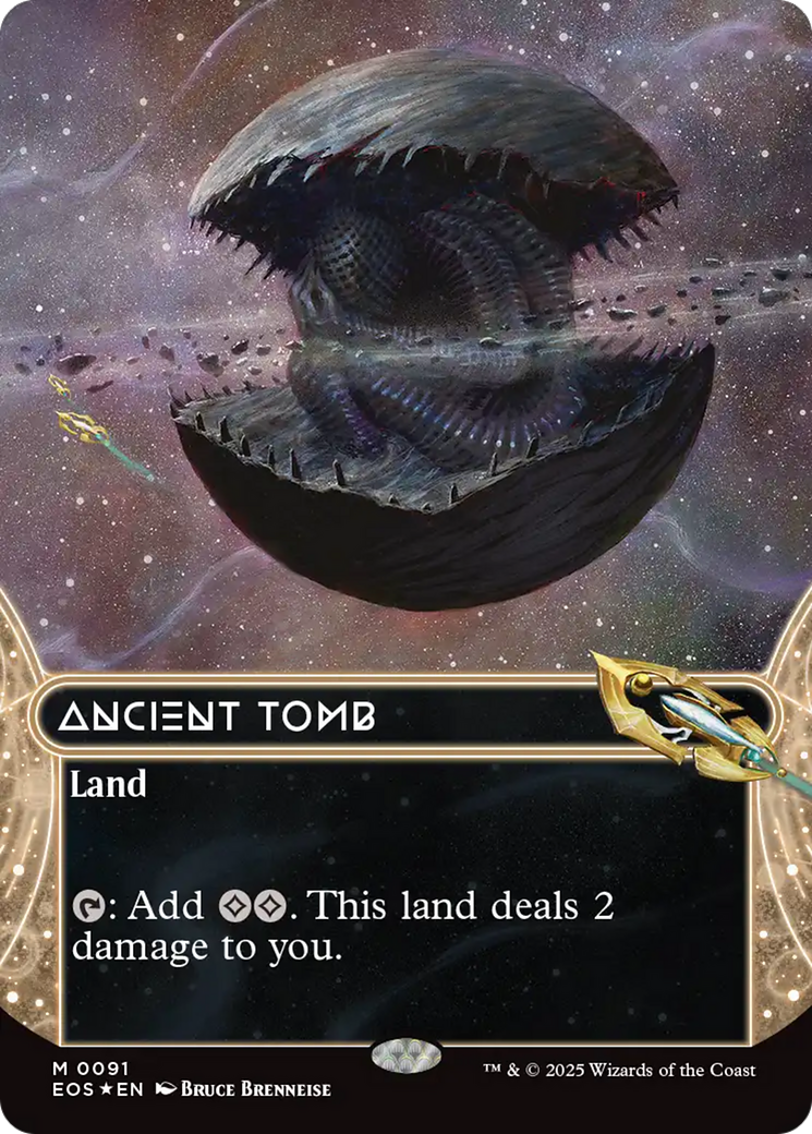 Ancient Tomb (0091) (Borderless) (Galaxy Foil) [Edge of Eternities: Stellar Sights]