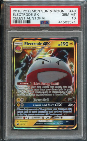Electrode GX #48 PSA 10 [Celestial Storm]