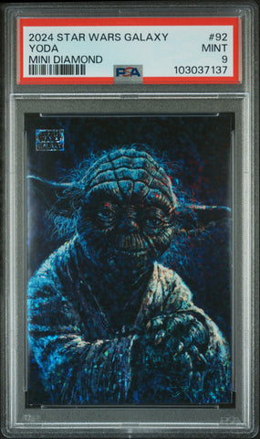 Yoda [Mini Diamond] #92 PSA 9 [Topps Chrome Star Wars Galaxy 2024]