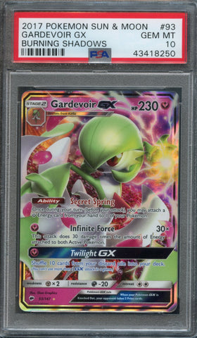 Gardevoir GX #93 PSA 10 [Burning Shadows]