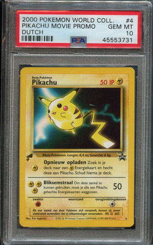 Movie Pikachu #25 PSA 10 Dutch [Pikachu World Collection]