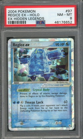 Regice EX #97 PSA 8 [Ex Hidden Legends]
