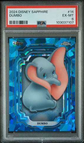 Dumbo #14 PSA 6 [Topps Chrome Disney Sapphire Edition 2024]