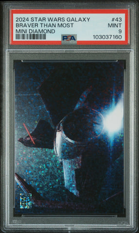 Braver Than Most [Mini Diamond] #43 PSA 9 [Topps Chrome Star Wars Galaxy 2024]