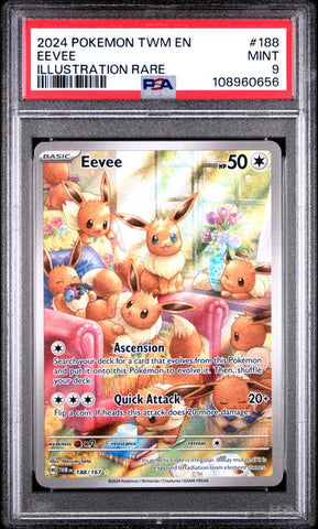 Eevee [Illustration Rare] #188 PSA 9 [Pokemon Twilight Masquerade 2024]