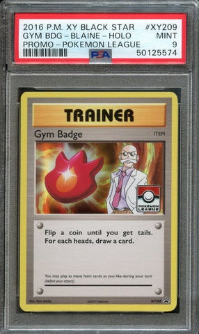 Gym Badge #XY209 PSA 9 [Pokemon League Promo]