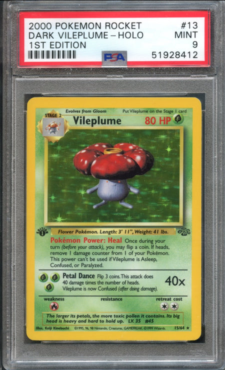 Vileplume #15 1st Edition PSA 9 (mislabel) [Jungle]