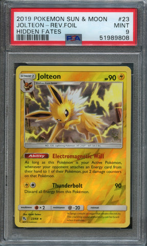 Jolteon Reverse Holo #23 PSA 9 [Hidden Fates]