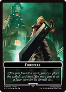 Foretell // Treasure Double-Sided Token (Surge Foil) [FINAL FANTASY Commander Tokens]
