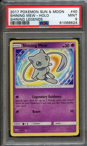 Shining Mew #40 PSA 9 [Shining Legends]
