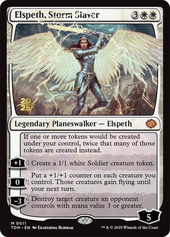 Elspeth, Storm Slayer [Tarkir: Dragonstorm Prerelease Promos]