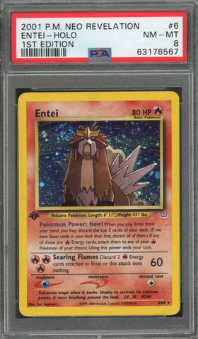 Entei #6 1st Edition PSA 8 [Neo Revelation]