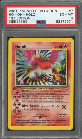 HO-OH #7 1st Edition PSA 6 [Neo Revelation]