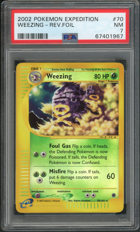 Weezing #70 Reverse Holo PSA 7 [Expedition Base Set]