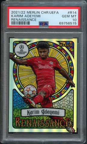 Karim Adeyemi #R14 PSA 10 [2021-22 Topps Merlin Chrome UCL]