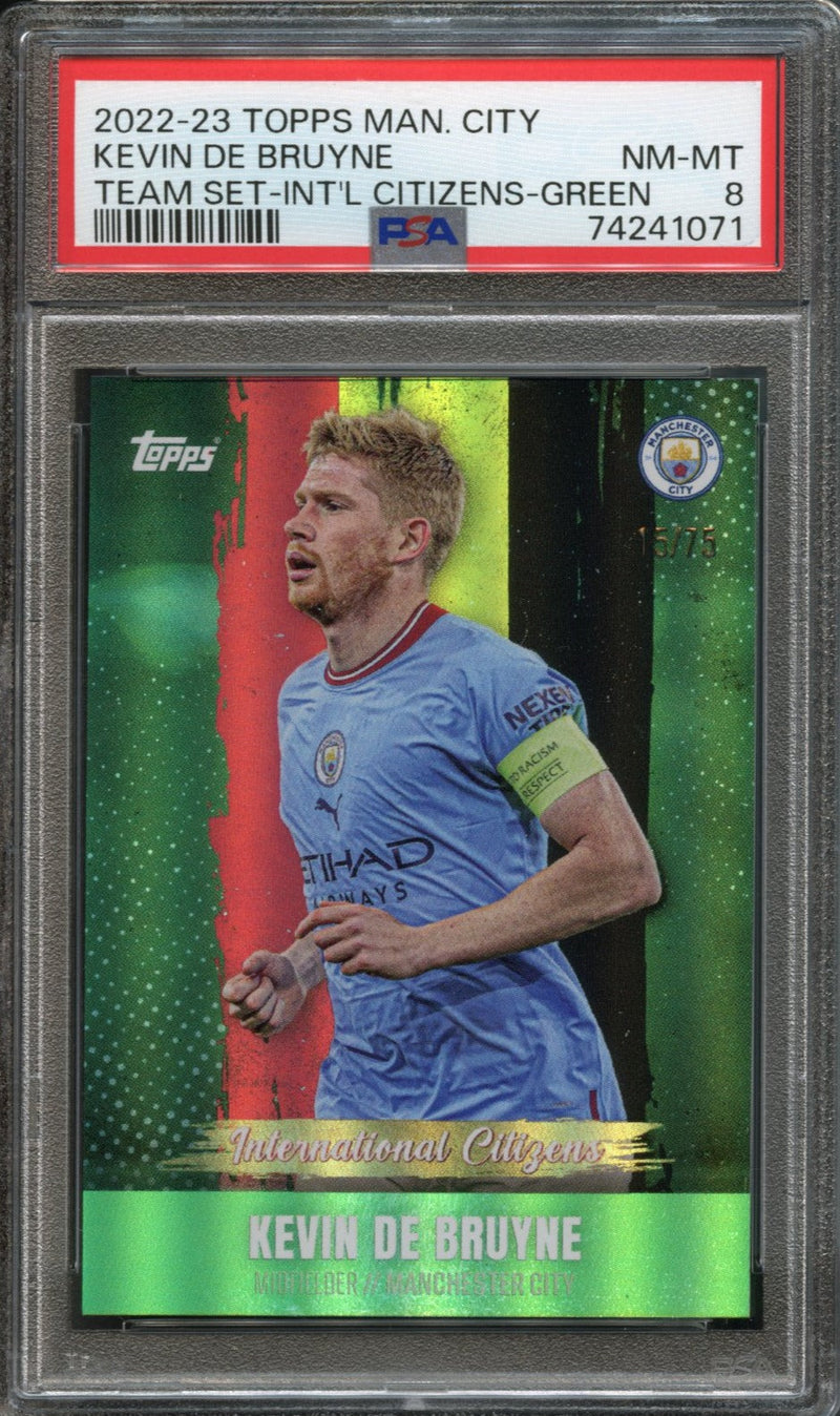 Kevin De Bruyne /75 PSA 8 [2022-23 Topps Manchester City Team Set]