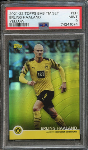 Erling Haaland #EH 18/70 PSA 9 [2021-22 Topps Borussia Dortmund Team Set]