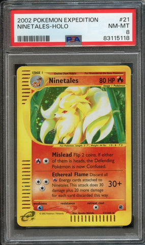 Ninetales #21 PSA 8 [Expedition Base Set]