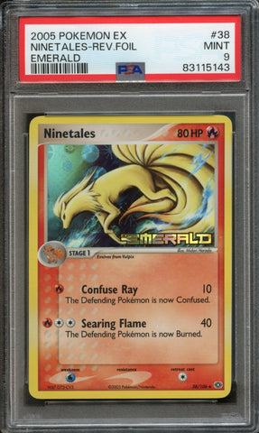 Ninetales [Reverse Holo] #38 PSA 9 [Emerald]