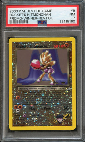 Rocket's Hitmonchan [Winner] #9 PSA 7 [Best Of Game]