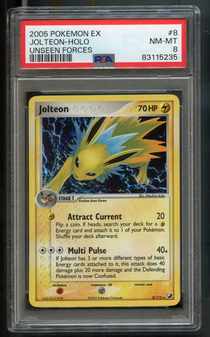 Jolteon #8 PSA 8 [Unseen Forces]