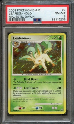 Leafeon #7 PSA 8 [Majestic Dawn]