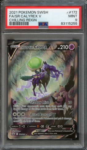 Shadow Rider Calyrex V #172 PSA 9 [Chilling Reign]