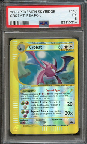 Crobat [Reverse Holo] #147 PSA 5 [Skyridge]