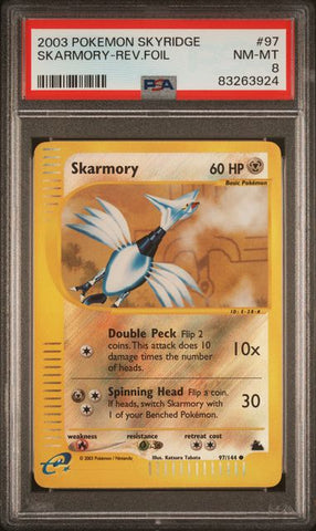 Skarmory [Reverse Holo] #97 PSA 8 [Skyridge]
