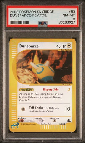 Dunsparce [Reverse Holo] #53 PSA 8 [Skyridge]