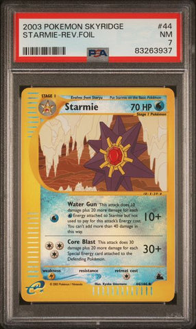 Starmie [Reverse Holo] #44 PSA 7 [Skyridge]