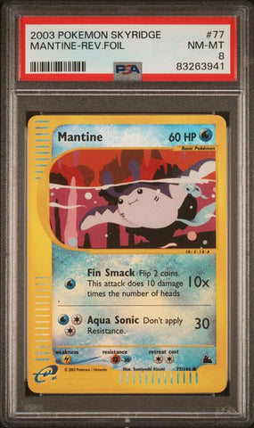 Mantine [Reverse Holo] #77 PSA 8 [Skyridge]