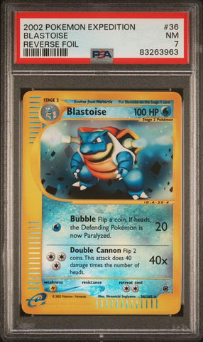 Blastoise [Reverse Holo] #36 PSA 7 [Expedition Base Set]