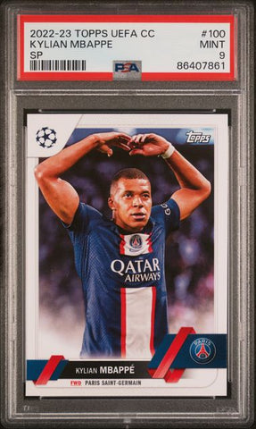 Kylian Mbappe #100 SP PSA 9 [2022-23 Topps Uefa Club Competitions]