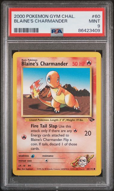 Blaine's Charmander #60 PSA 9 [Gym Challenge]